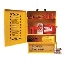 Brady® 99710 Combined Lockout and Lock Box Station, Filled, 